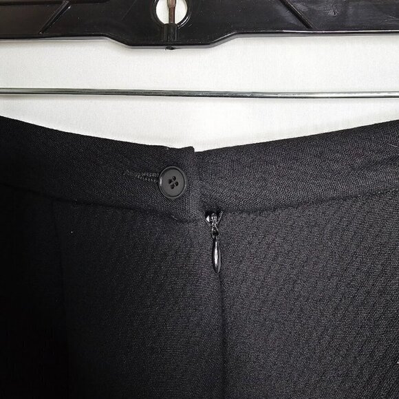 Vintage CALVIN KLEIN 100% Wool Skirt BLACK size 6 Preppy Twee Pencil Straight - Picture 7 of 9